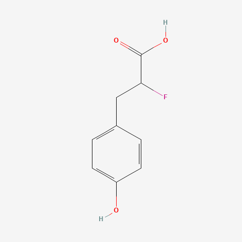 2-fluoro-3-(4-hydroxyphenyl)propanoic acid (CAS: 53786-98-4) - Chemical Structure and Molecular Formula 