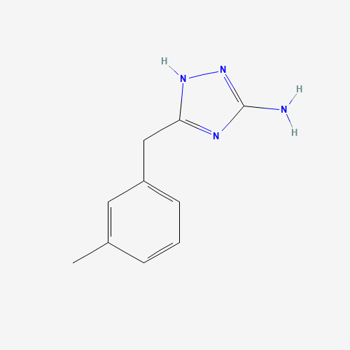 5-[(3-methylphenyl)methyl]-1H-1,2,4-triazol-3-amine (CAS: 502685-82-7) - Chemical Structure and Molecular Formula 