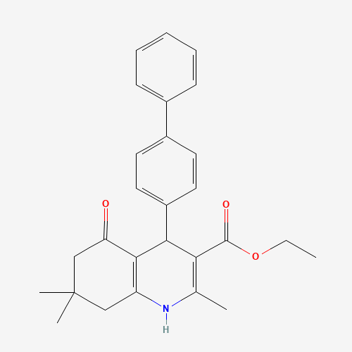 ethyl 2,7,7-trimethyl-5-oxo-4-(4-phenylphenyl)-1,4,6,8-tetrahydroquinoline-3-carboxylate (CAS: 1099644-42-4) - Related Chemical Product
