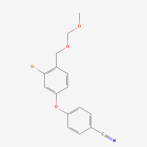 4-[3-bromo-4-(methoxymethoxymethyl)phenoxy]benzonitrile (CAS: 906673-50-5) - Chemical Structure and Molecular Formula 