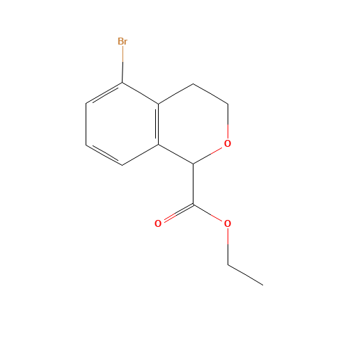 ethyl 5-bromo-3,4-dihydro-1H-isochromene-1-carboxylate (CAS: 1374574-75-0) - Chemical Structure and Molecular Formula 