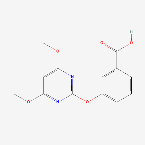 3-(4,6-dimethoxypyrimidin-2-yl)oxybenzoic acid (CAS: 387350-58-5) - Chemical Structure and Molecular Formula 