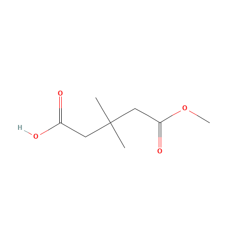 5-methoxy-3,3-dimethyl-5-oxopentanoic acid (CAS: 27151-66-2) - Chemical Structure and Molecular Formula 