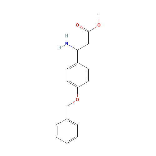 methyl 3-amino-3-(4-phenylmethoxyphenyl)propanoate (CAS: 752966-27-1) - Chemical Structure and Molecular Formula 