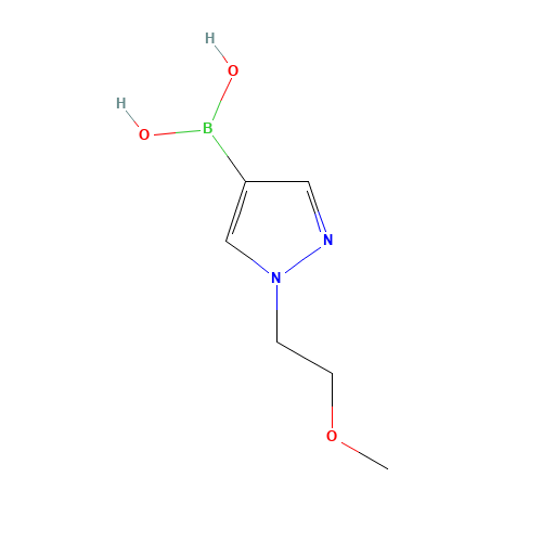 [1-(2-methoxyethyl)pyrazol-4-yl]boronic acid (CAS: 847818-59-1) - Chemical Structure and Molecular Formula 