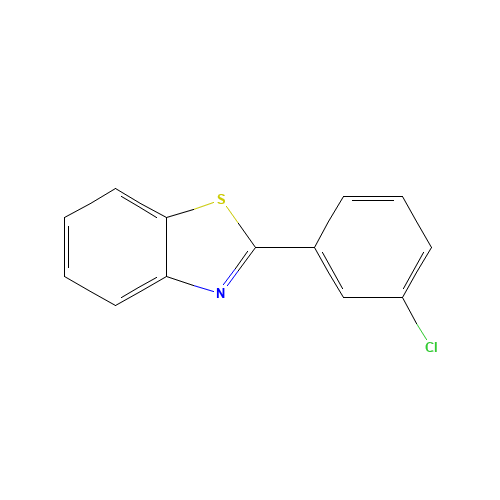 2-(3-chlorophenyl)-1,3-benzothiazole (CAS: 22868-31-1) - Chemical Structure and Molecular Formula 