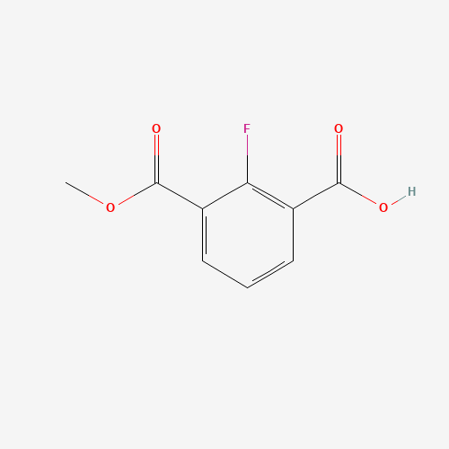 2-fluoro-3-methoxycarbonylbenzoic acid (CAS: 914301-44-3) - Chemical Structure and Molecular Formula 