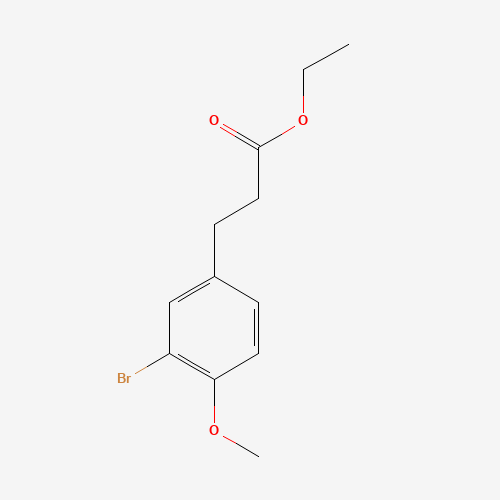 ethyl 3-(3-bromo-4-methoxyphenyl)propanoate (CAS: 53375-71-6) - Chemical Structure and Molecular Formula 