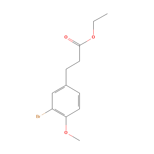 ethyl 3-(3-bromo-4-methoxyphenyl)propanoate (CAS: 53375-71-6) - Chemical Structure and Molecular Formula 