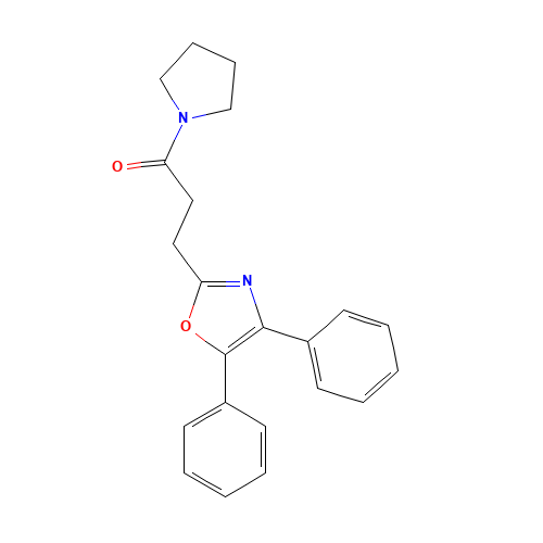 3-(4,5-diphenyl-1,3-oxazol-2-yl)-1-pyrrolidin-1-ylpropan-1-one (CAS: 34015-93-5) - Related Chemical Product