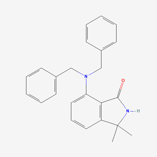7-(dibenzylamino)-3,3-dimethyl-2H-isoindol-1-one (CAS: 878156-61-7) - Chemical Structure and Molecular Formula 