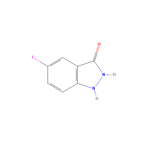 5-iodo-1,2-dihydroindazol-3-one (CAS: 141122-62-5) - Chemical Structure and Molecular Formula 
