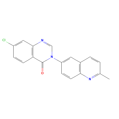 7-chloro-3-(2-methylquinolin-6-yl)quinazolin-4-one (CAS: 832102-30-4) - Chemical Structure and Molecular Formula 
