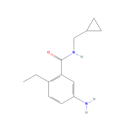5-amino-N-(cyclopropylmethyl)-2-ethylbenzamide (CAS: 288151-83-7) - Chemical Structure and Molecular Formula 