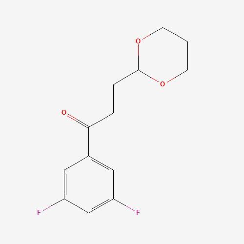 1-(3,5-difluorophenyl)-3-(1,3-dioxan-2-yl)propan-1-one (CAS: 884504-29-4) - Related Chemical Product