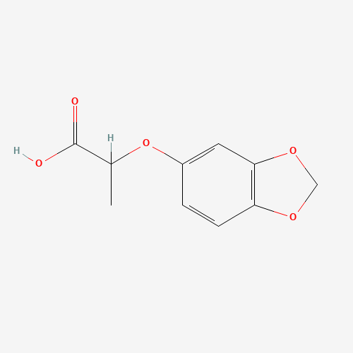 2-(1,3-benzodioxol-5-yloxy)propanoic acid (CAS: 106690-34-0) - Chemical Structure and Molecular Formula 