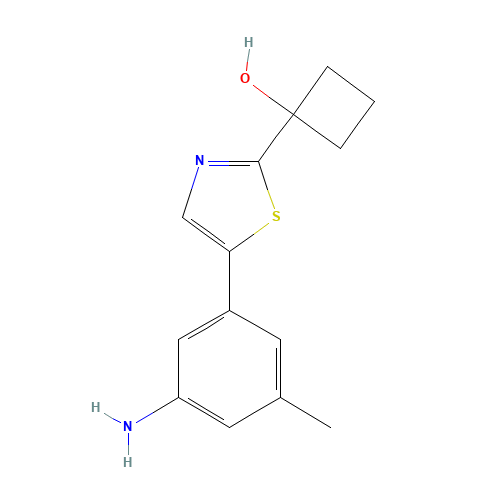1-[5-(3-amino-5-methylphenyl)-1,3-thiazol-2-yl]cyclobutan-1-ol (CAS: 1312535-17-3) - Related Chemical Product