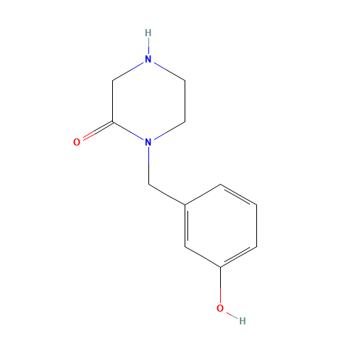 1-[(3-hydroxyphenyl)methyl]piperazin-2-one (CAS: 1140066-75-6) - Chemical Structure and Molecular Formula 