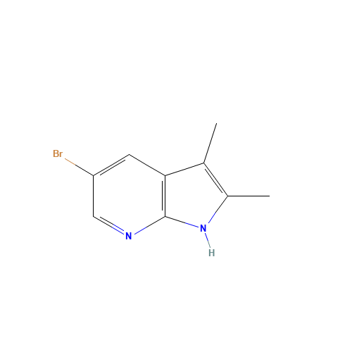5-bromo-2,3-dimethyl-1H-pyrrolo[2,3-b]pyridine (CAS: 145934-65-2) - Chemical Structure and Molecular Formula 