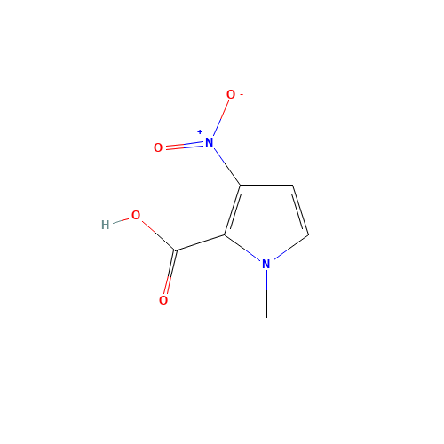 1-methyl-3-nitropyrrole-2-carboxylic acid (CAS: 89607-20-5) - Chemical Structure and Molecular Formula 