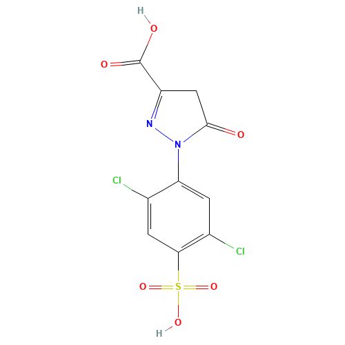 1-(2,5-dichloro-4-sulfophenyl)-5-oxo-4H-pyrazole-3-carboxylic acid (CAS: 7253-04-5) - Related Chemical Product