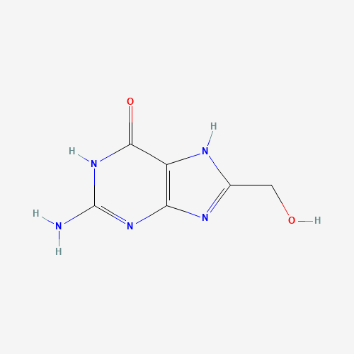 2-amino-8-(hydroxymethyl)-3,7-dihydropurin-6-one (CAS: 21613-86-5) - Chemical Structure and Molecular Formula 