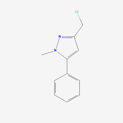 3-(chloromethyl)-1-methyl-5-phenylpyrazole (CAS: 869901-13-3) - Chemical Structure and Molecular Formula 