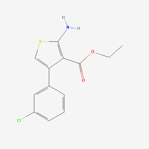 ethyl 2-amino-4-(3-chlorophenyl)thiophene-3-carboxylate (CAS: 473438-03-8) - Chemical Structure and Molecular Formula 