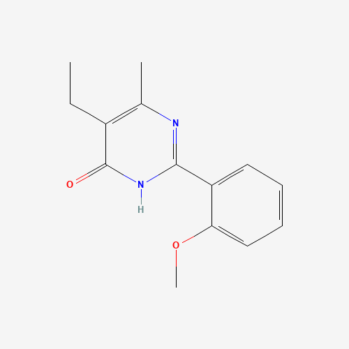 5-ethyl-2-(2-methoxyphenyl)-6-methyl-1H-pyrimidin-4-one (CAS: 1178357-11-3) - Chemical Structure and Molecular Formula 