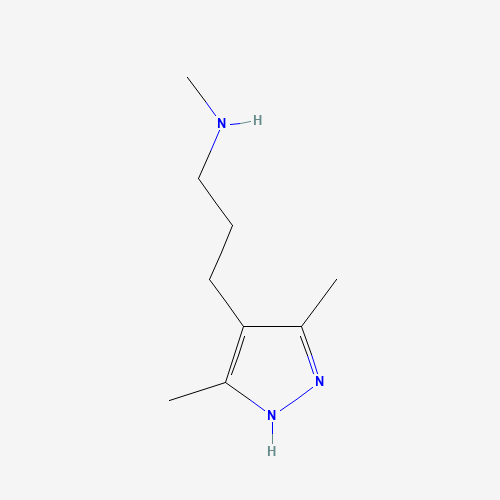 3-(3,5-dimethyl-1H-pyrazol-4-yl)-N-methylpropan-1-amine (CAS: 936939-86-5) - Chemical Structure and Molecular Formula 