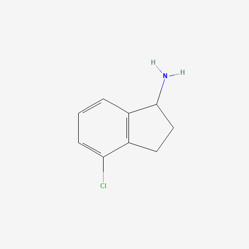 4-chloro-2,3-dihydro-1H-inden-1-amine (CAS: 67120-40-5) - Chemical Structure and Molecular Formula 