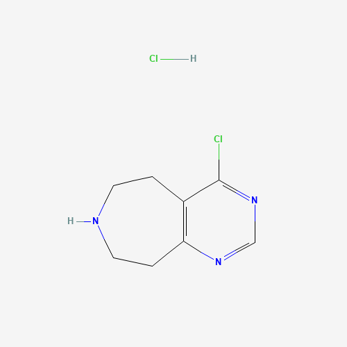 4-chloro-6,7,8,9-tetrahydro-5H-pyrimido[4,5-d]azepine;hydrochloride (CAS: 1057338-58-5) - Chemical Structure and Molecular Formula 