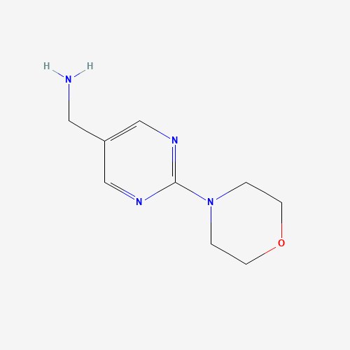 (2-morpholin-4-ylpyrimidin-5-yl)methanamine (CAS: 944899-76-7) - Chemical Structure and Molecular Formula 