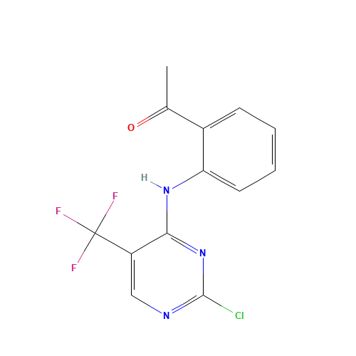 1-[2-[[2-chloro-5-(trifluoromethyl)pyrimidin-4-yl]amino]phenyl]ethanone (CAS: 869936-98-1) - Related Chemical Product