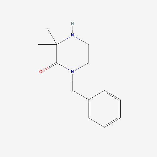 1-benzyl-3,3-dimethylpiperazin-2-one (CAS: 674791-90-3) - Chemical Structure and Molecular Formula 