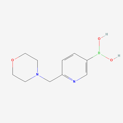 [6-(morpholin-4-ylmethyl)pyridin-3-yl]boronic acid (CAS: 934505-32-5) - Chemical Structure and Molecular Formula 