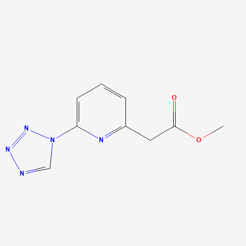methyl 2-[6-(tetrazol-1-yl)pyridin-2-yl]acetate (CAS: 1374575-42-4) - Chemical Structure and Molecular Formula 