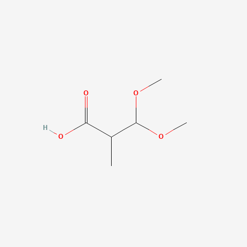 3,3-dimethoxy-2-methylpropanoic acid (CAS: 909731-52-8) - Chemical Structure and Molecular Formula 