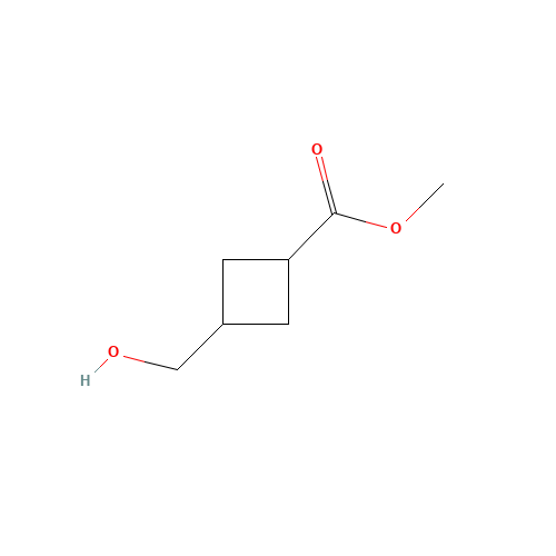 methyl 3-(hydroxymethyl)cyclobutane-1-carboxylate (CAS: 89941-55-9) - Chemical Structure and Molecular Formula 