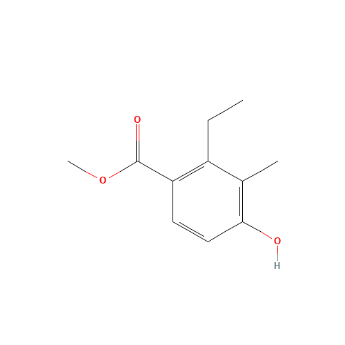 methyl 2-ethyl-4-hydroxy-3-methylbenzoate (CAS: 1210478-52-6) - Chemical Structure and Molecular Formula 
