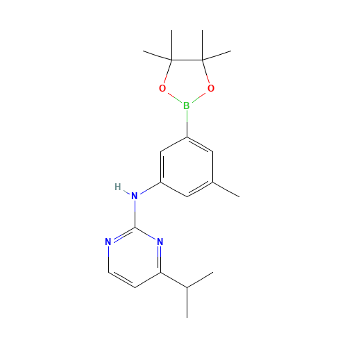 N-[3-methyl-5-(4,4,5,5-tetramethyl-1,3,2-dioxaborolan-2-yl)phenyl]-4-propan-2-ylpyrimidin-2-amine (CAS: 1312537-23-7) - Related Chemical Product