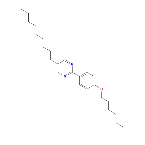 2-(4-heptoxyphenyl)-5-nonylpyrimidine (CAS: 57202-57-0) - Chemical Structure and Molecular Formula 