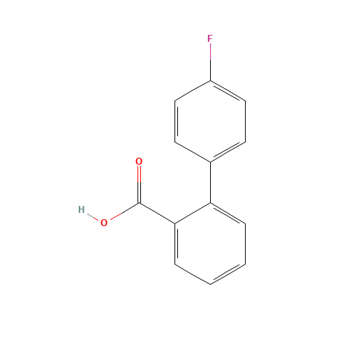 2-(4-fluorophenyl)benzoic acid (CAS: 1841-57-2) - Chemical Structure and Molecular Formula 
