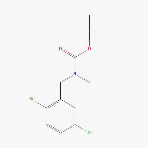 tert-butyl N-[(2-bromo-5-chlorophenyl)methyl]-N-methylcarbamate (CAS: 1611444-64-4) - Chemical Structure and Molecular Formula 