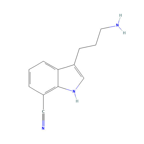 3-(3-aminopropyl)-1H-indole-7-carbonitrile (CAS: 1372812-85-5) - Chemical Structure and Molecular Formula 