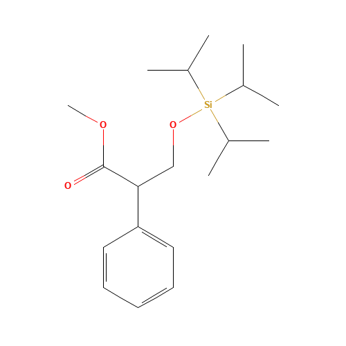 methyl 2-phenyl-3-tri(propan-2-yl)silyloxypropanoate (CAS: 1253955-62-2) - Chemical Structure and Molecular Formula 