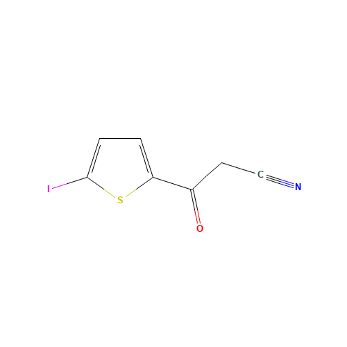 3-(5-iodothiophen-2-yl)-3-oxopropanenitrile (CAS: 887588-22-9) - Chemical Structure and Molecular Formula 
