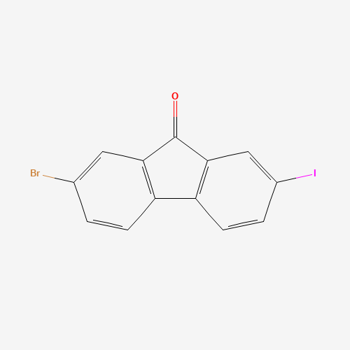2-bromo-7-iodofluoren-9-one (CAS: 867374-53-6) - Chemical Structure and Molecular Formula 