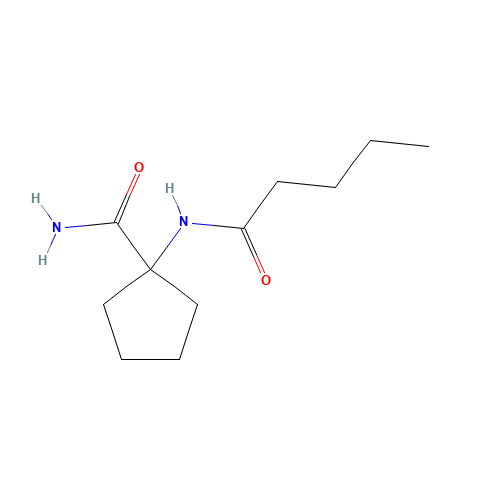 1-(pentanoylamino)cyclopentane-1-carboxamide (CAS: 177219-40-8) - Chemical Structure and Molecular Formula 