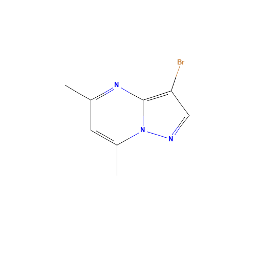 3-bromo-5,7-dimethylpyrazolo[1,5-a]pyrimidine (CAS: 41945-37-3) - Chemical Structure and Molecular Formula 